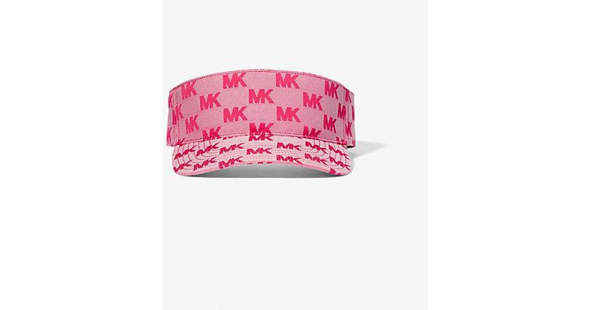 Michael Kors Logo Jacquard Visor in Pink | Lyst