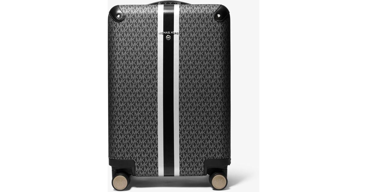 Michael Kors Logo Stripe Suitcase in Black Lyst