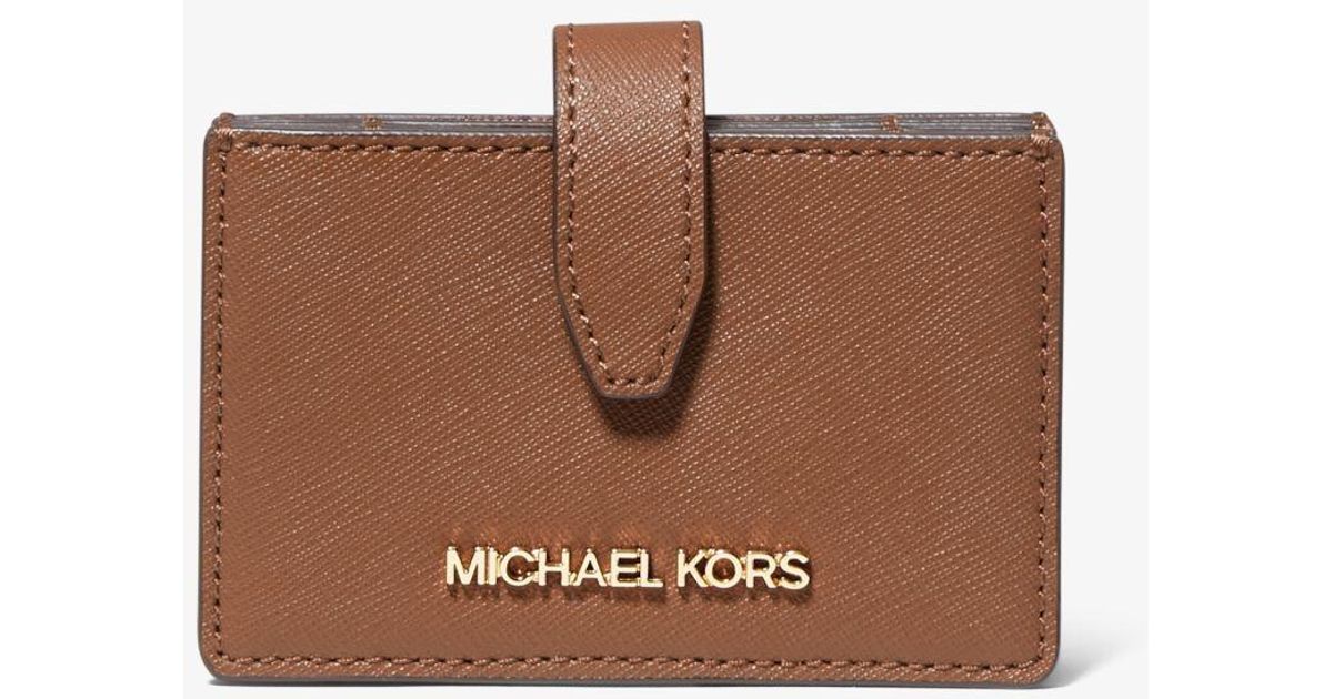 Michael Kors Jet Set Travel Medium Saffiano Leather Accordion Card Case