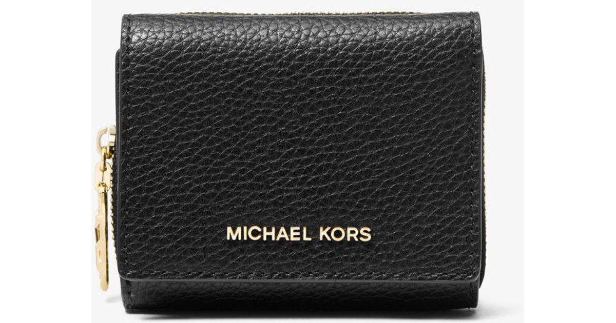Small pebbled leather wallet on sale michael kors
