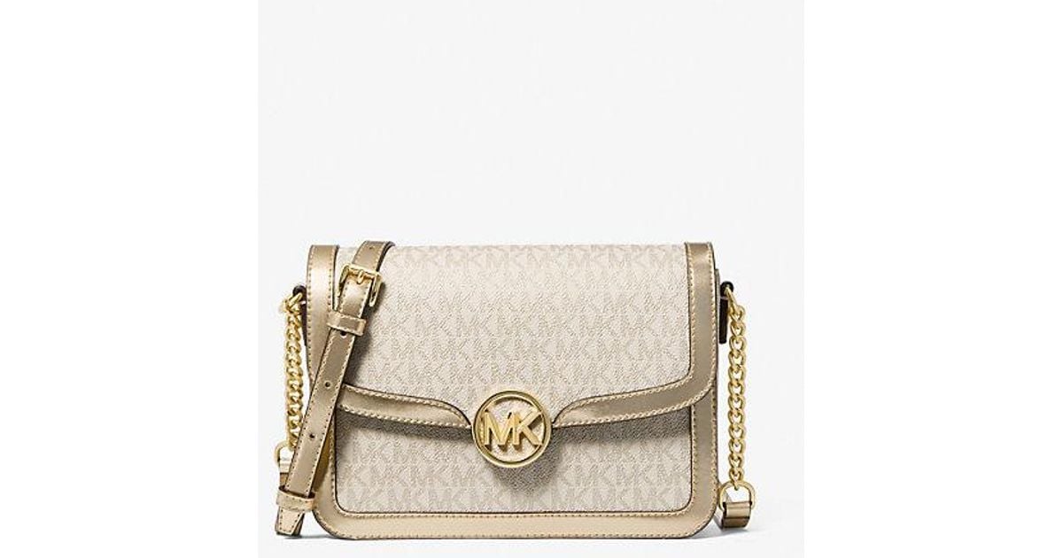 Michael kors gold shoulder bag hotsell