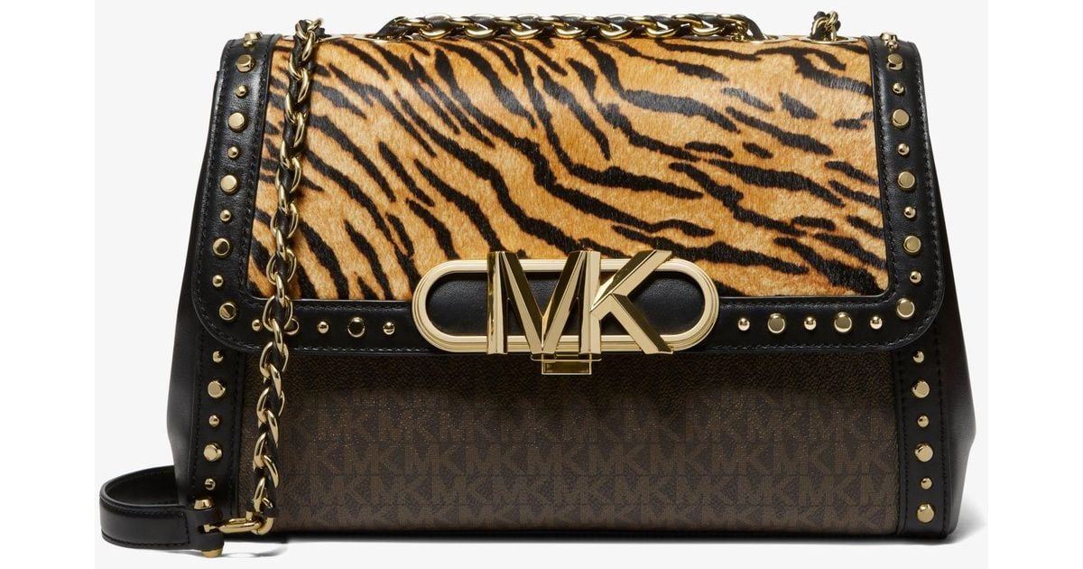 MICHAEL Michael Kors Parker Extralarge Studded Tiger Print Calf Hair