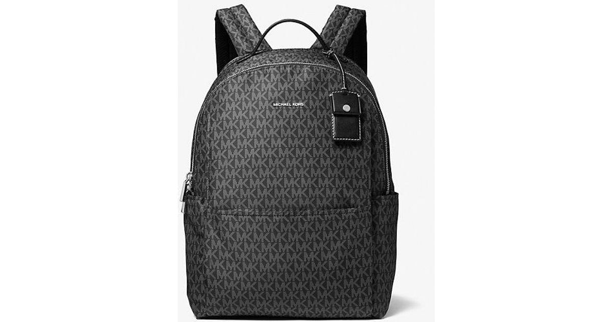 Michael Kors Sable Large Printed Signature Logo Backpack in 