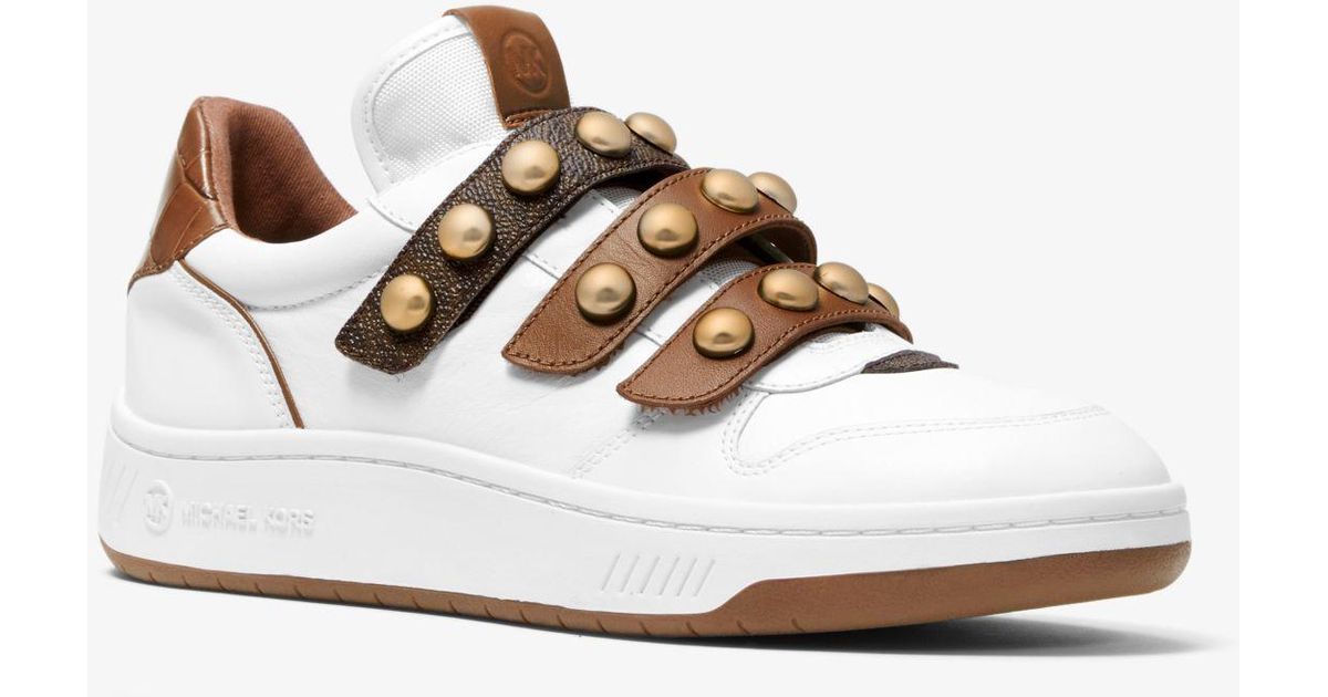 michael kors gertie studded leather sneaker