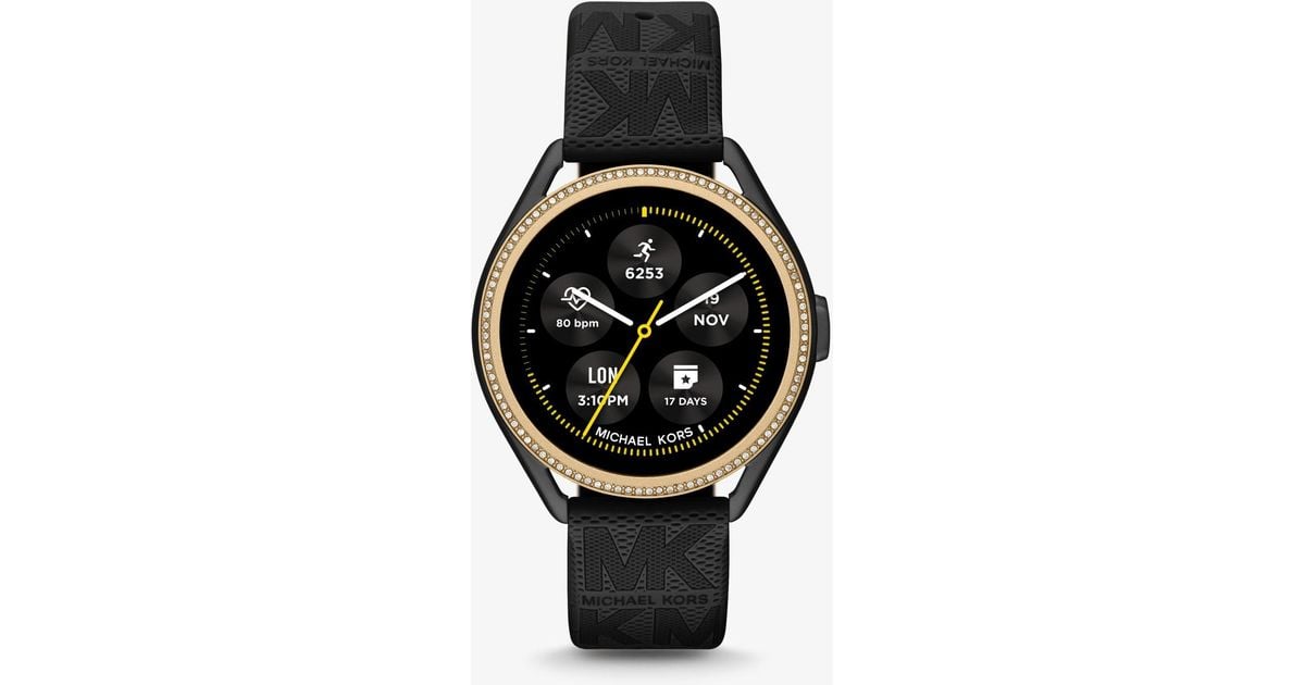 Michael kors smartwatch store black and gold