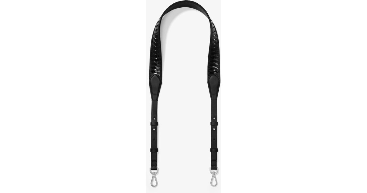 Michael Kors Woven Leather Shoulder Strap in Black Lyst