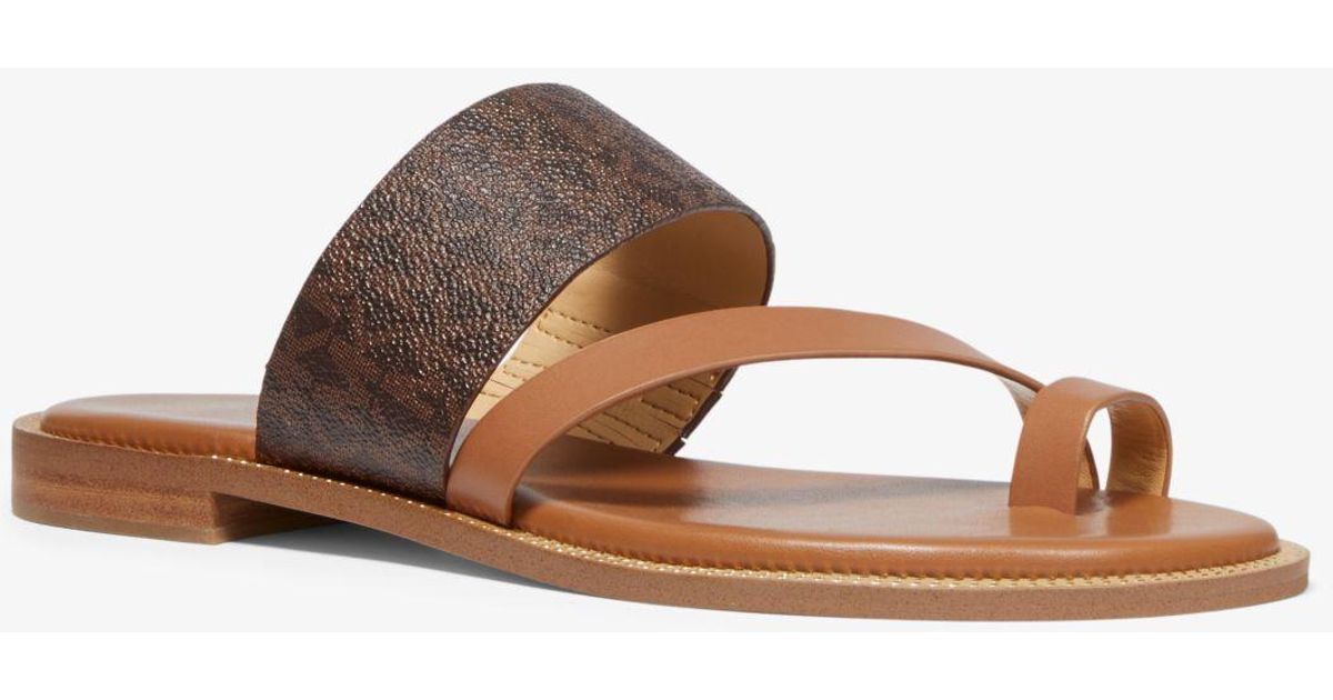 Pratt logo and leather sandal Clearance