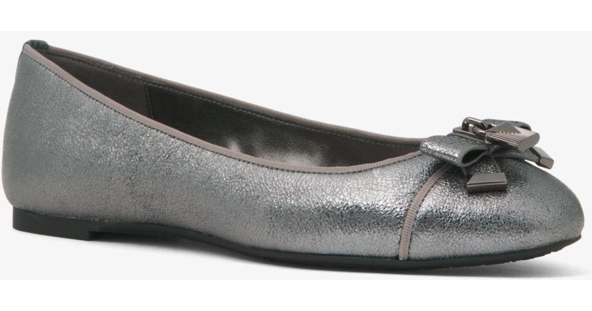 alice metallic leather ballet flat