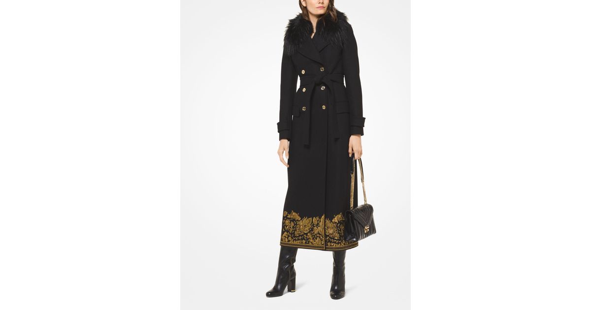 michael kors wool melton coat