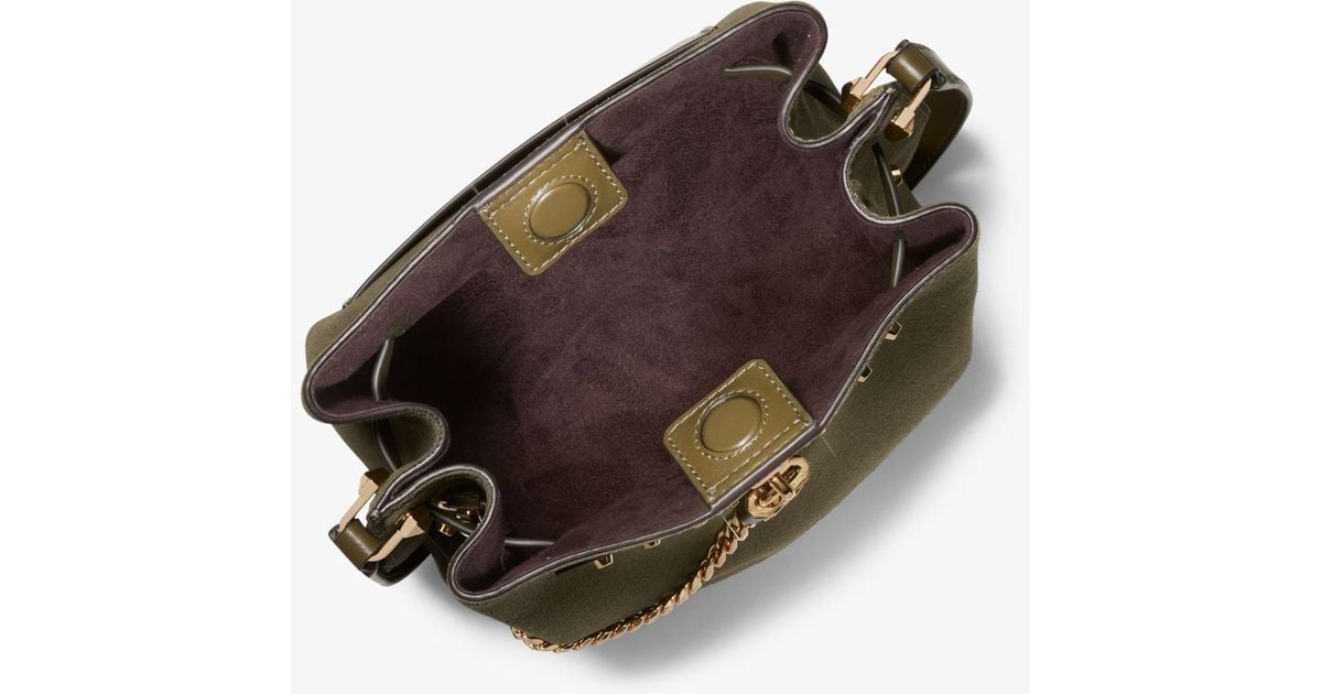 Michael Kors Mk Hamilton Legacy Medium Suede Messenger Bag in