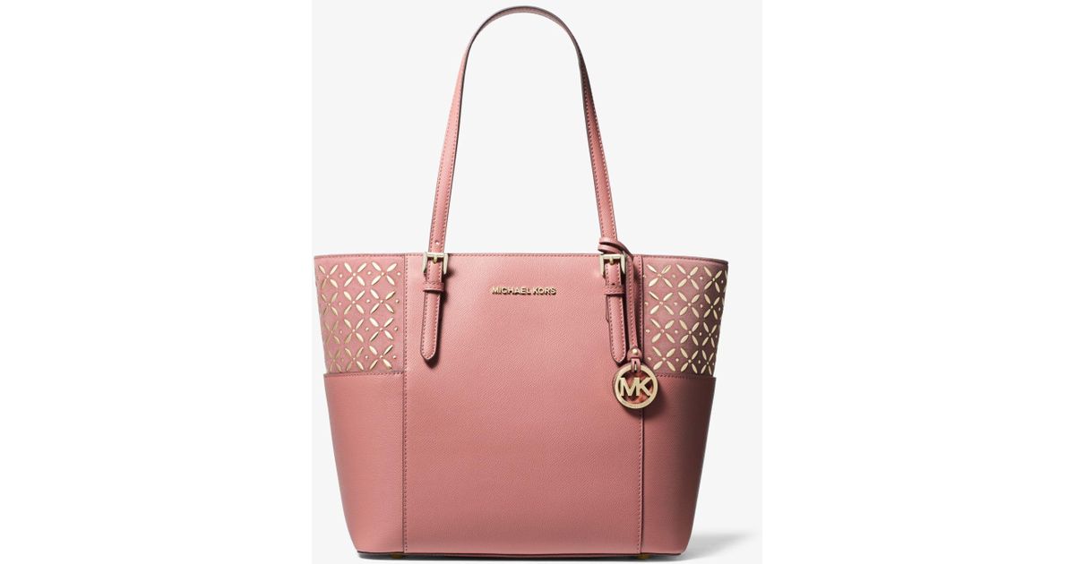 michael kors jet set large embellished leather tote