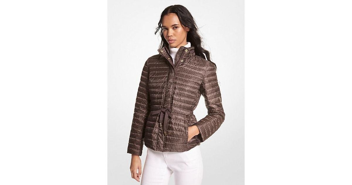michael michael kors quilted satin puffer
