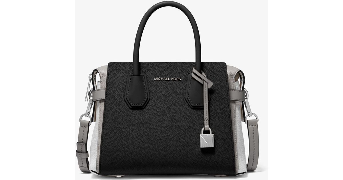 mercer small pebbled leather belted satchel