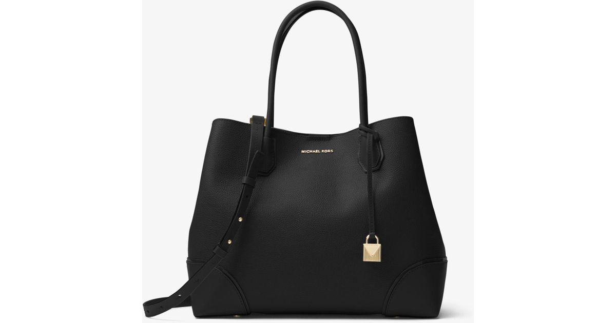 mercer extra large leather tote black