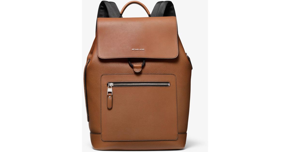 hudson pebbled leather backpack