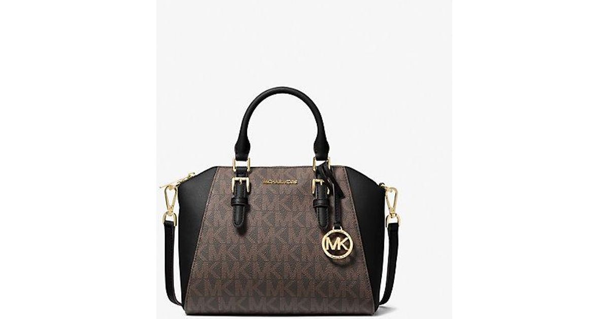 Michael Kors Ciara Medium Messenger newest Satchel Crossbody Bag Black Signature Print