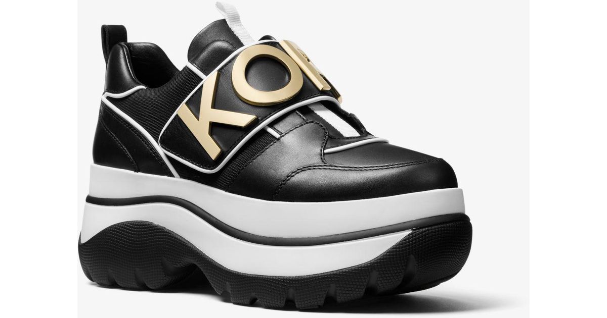 cortlandt embellished leather platform trainer