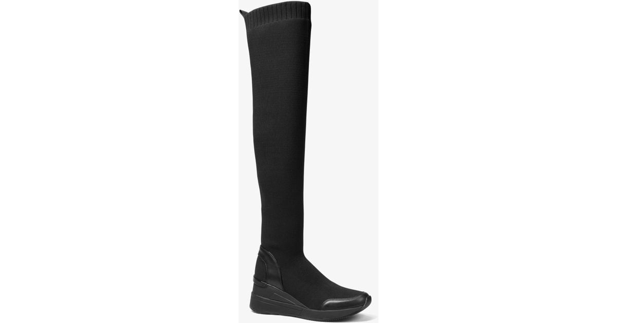 michael michael kors grover thigh high knit boots