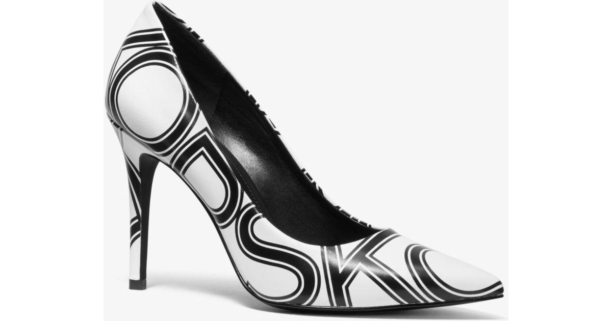 Claire graphic logo leather pump Clearance