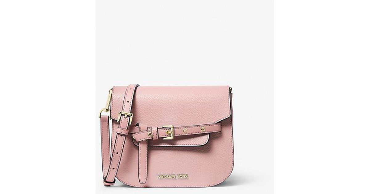 Michael Kors Mk Emilia Small Leather Crossbody Bag in Pink Lyst UK