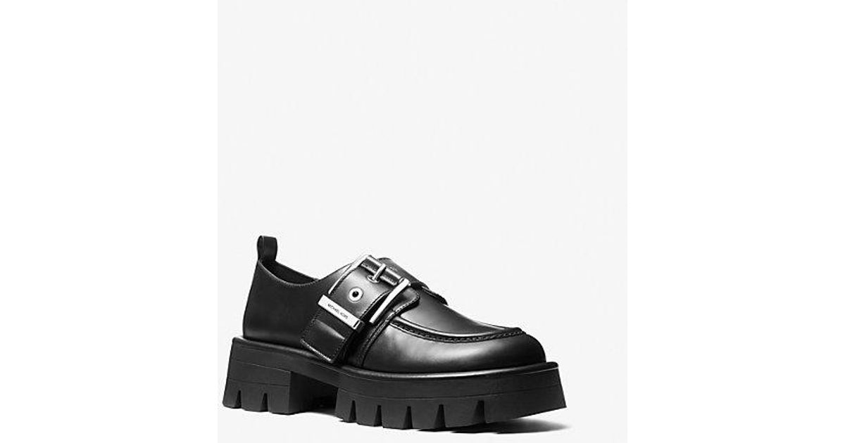 MICHAEL Michael Kors Colby Leather Loafer in Black | Lyst