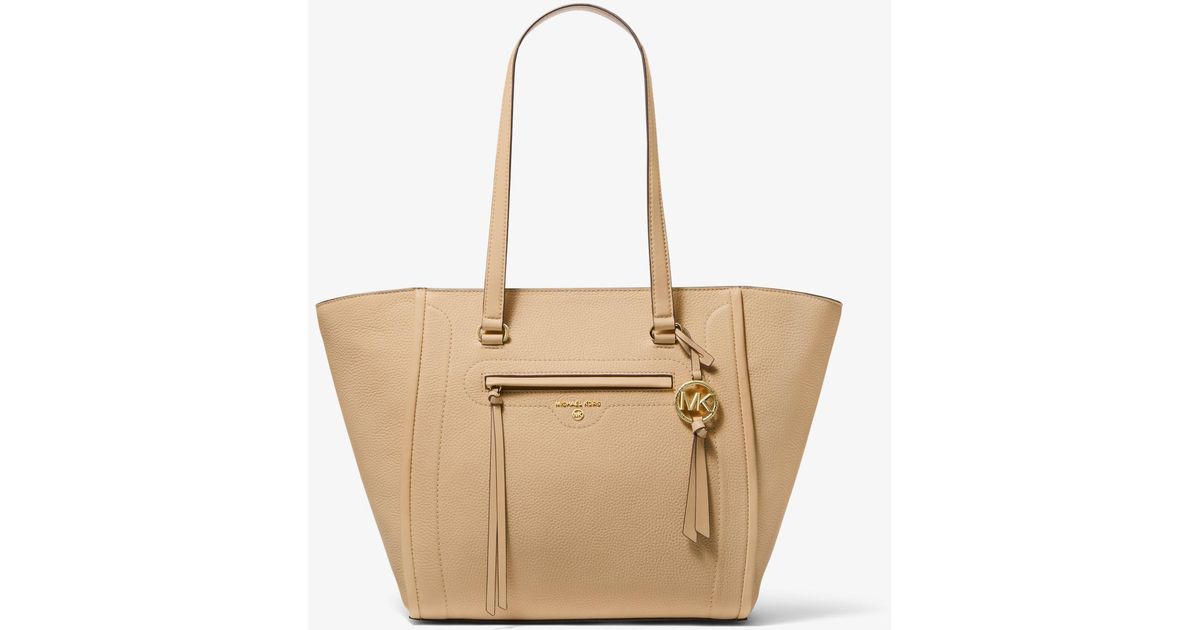 carine large pebbled leather tote bag