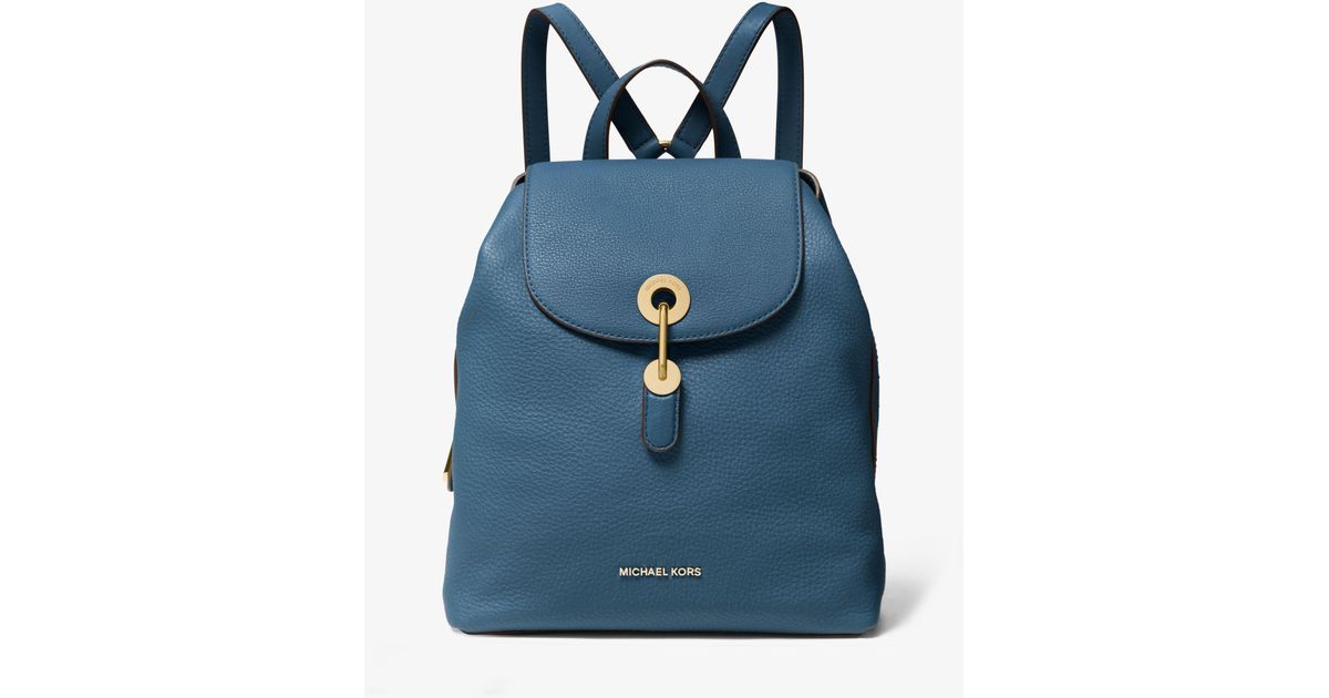 michael kors raven leather backpack