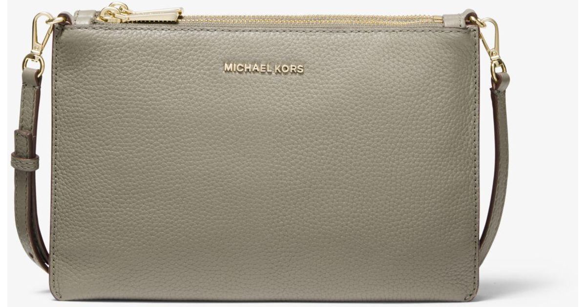 Michael Kors Adele Pebbled Leather Crossbody Bag Lyst