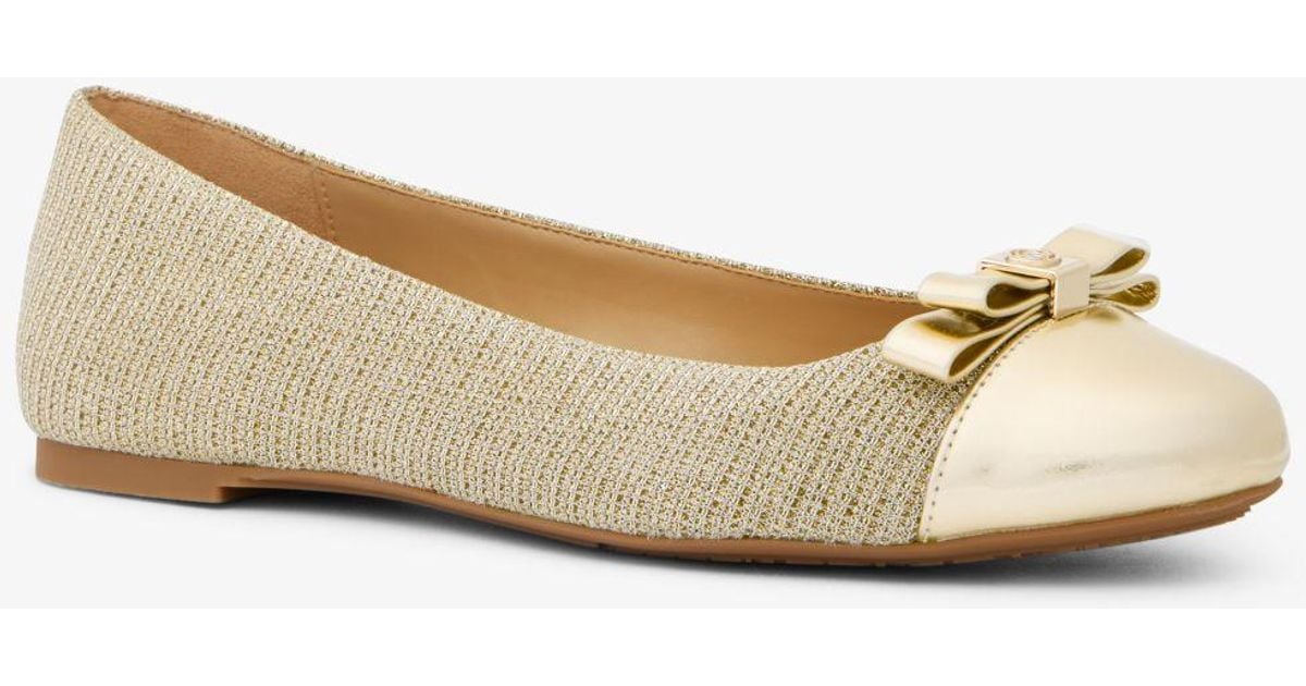 MICHAEL Michael Kors Natural Andrea Glitter Chain Mesh Ballet Flat