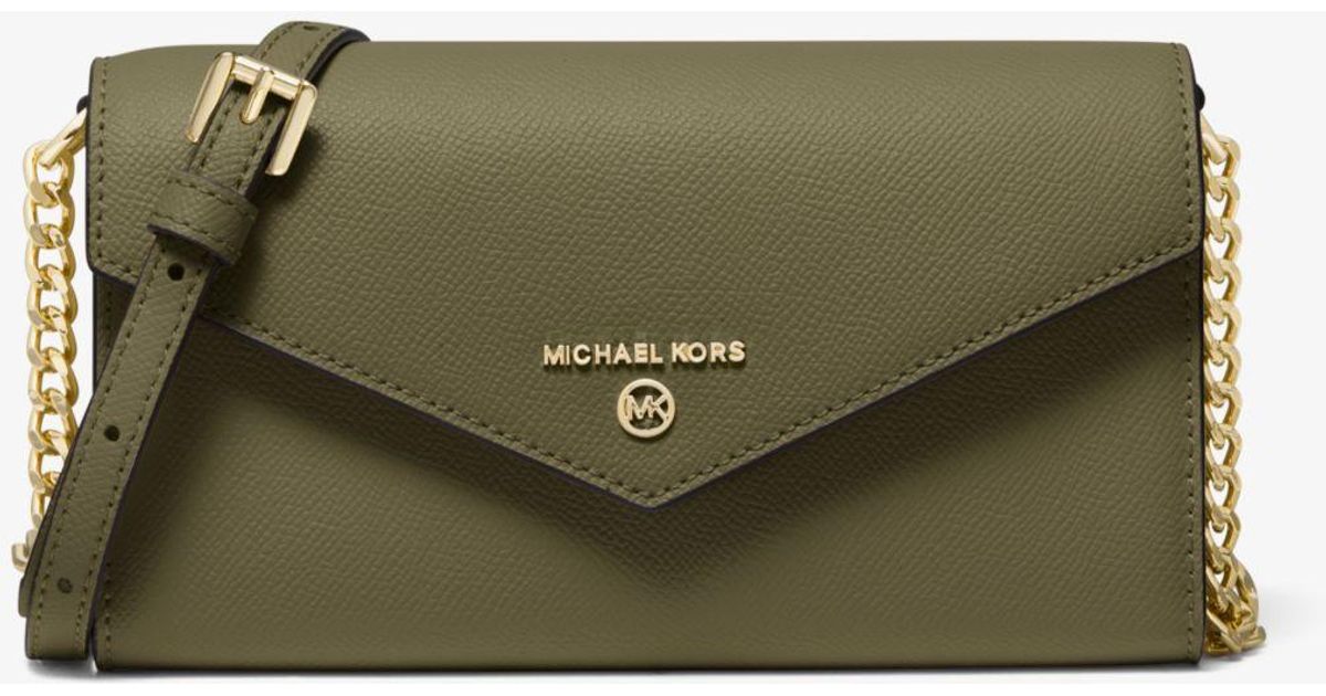 Michael Kors Large Crossgrain Leather Smartphone Convertible Crossbody