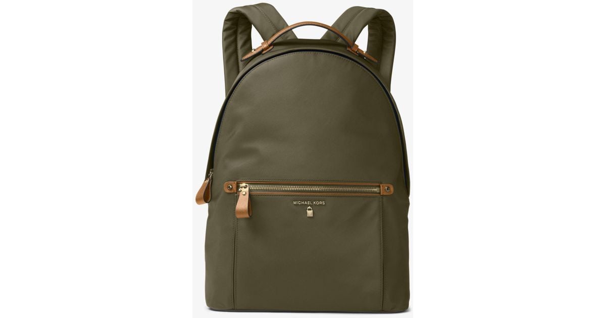 olive green michael kors backpack