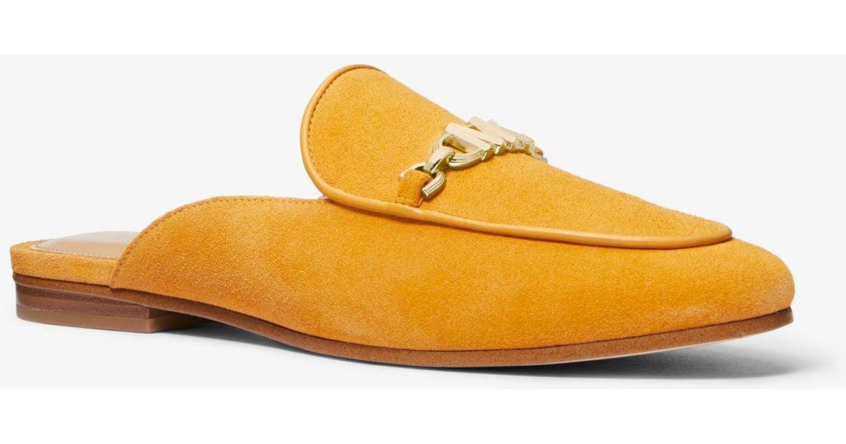 Michael Kors Yellow Tiffanie Suede Mule
