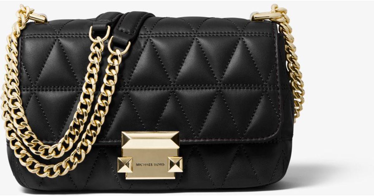 Michael Kors Sloan Small Quilted Leather Crossbody Bag in Black Lyst