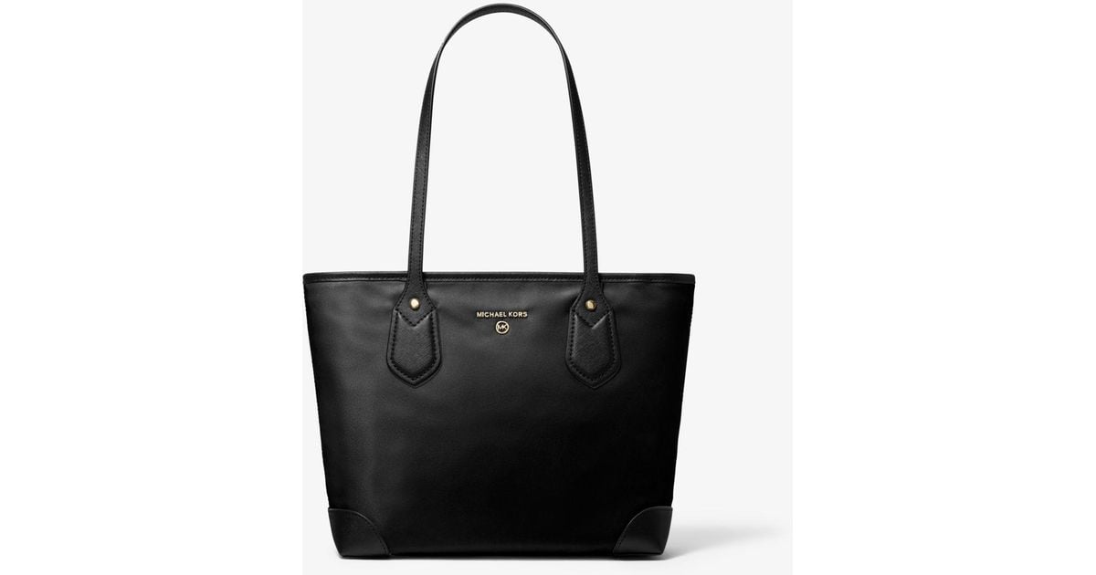 Michael Kors Eva Small Nylon Gabardine Top zip Tote Bag in Black