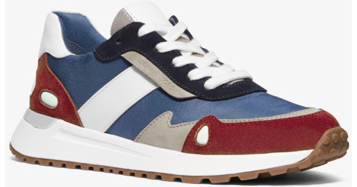 monroe mesh and leather trainer
