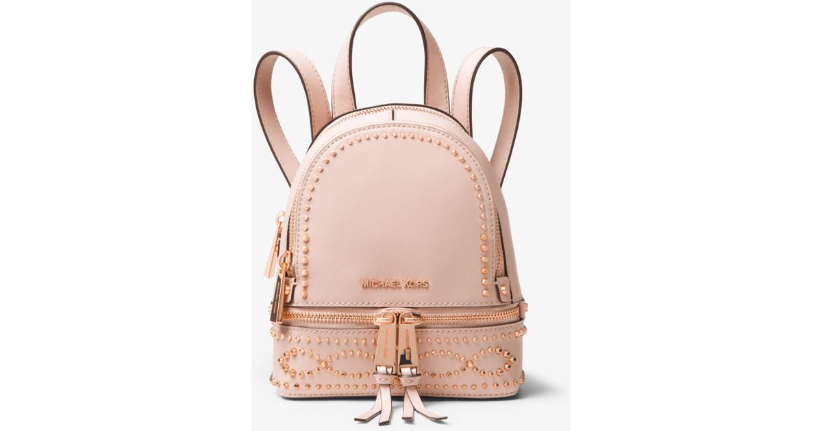 mk mini backpack pink