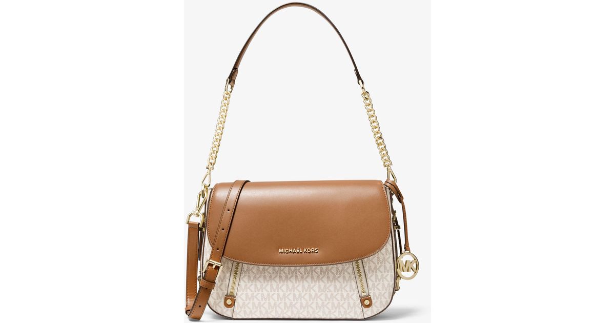 michael michael kors bedford legacy medium pebbled leather shoulder bolsa