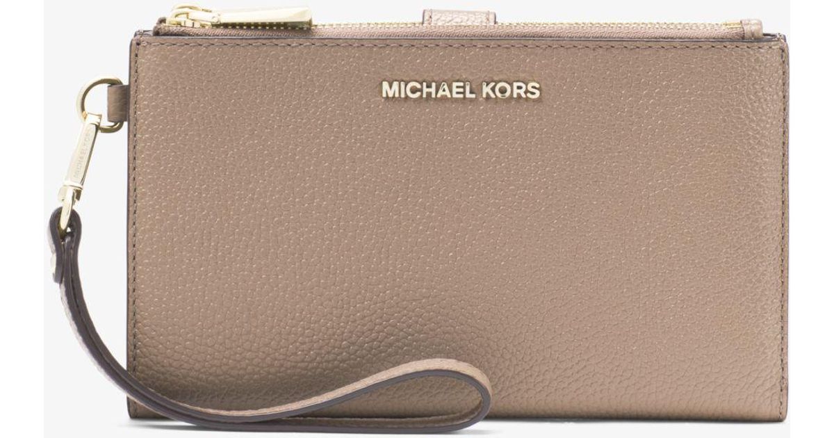 adele pebbled leather smartphone wallet