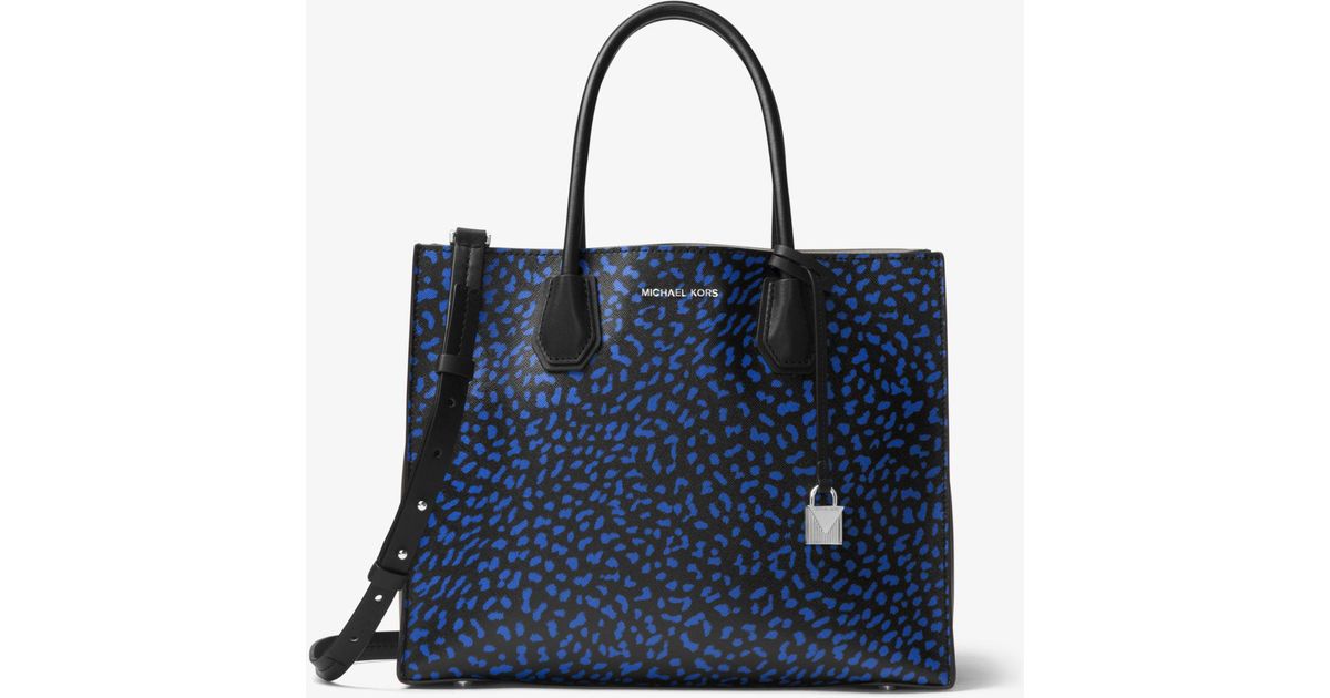 michael kors blue and black purse