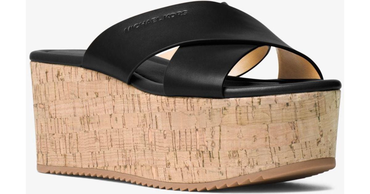 michael kors platform slides
