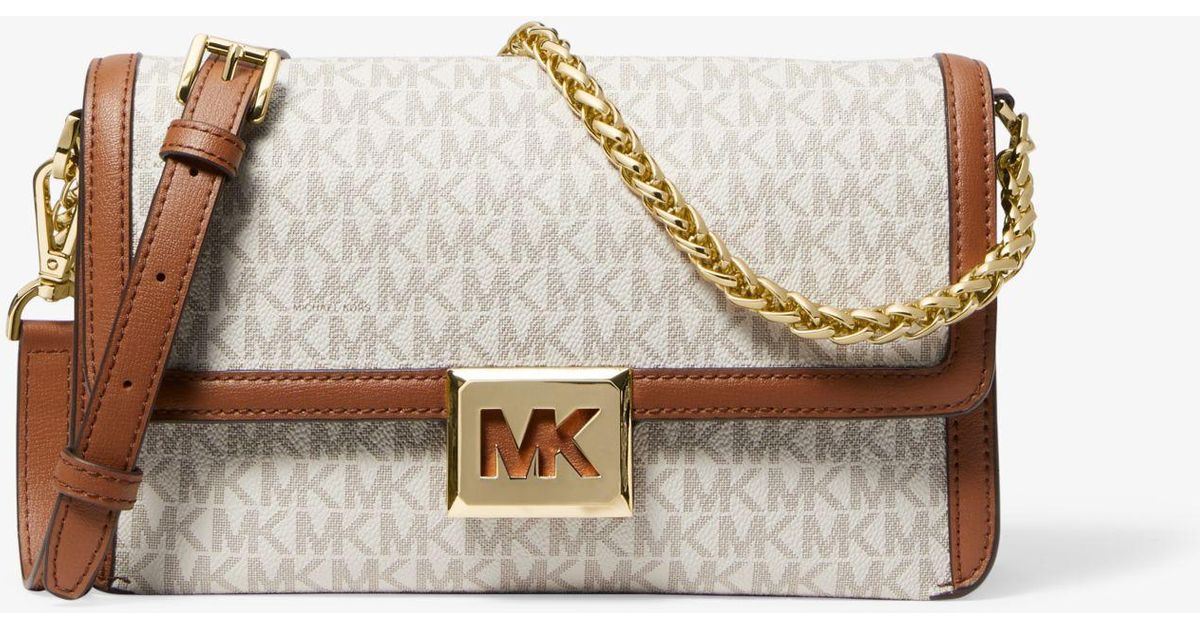 Michael Kors Sonia Medium Logo And Faux Leather Convertible Shoulder