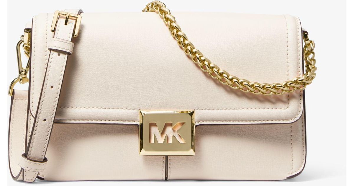 Michael Kors Sonia Medium Leather Shoulder Bag in Natural Lyst