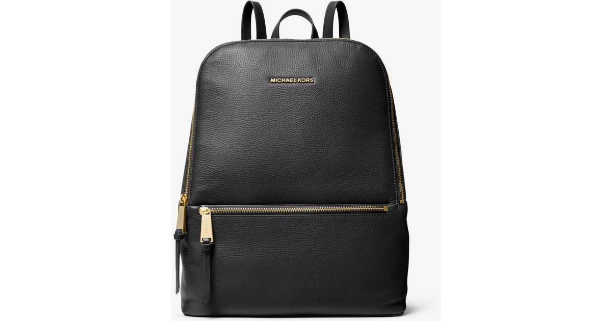 toby medium pebbled leather backpack