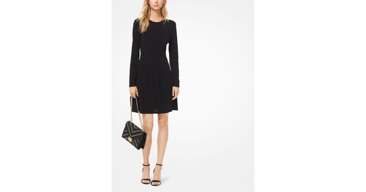 michael kors black velvet dress