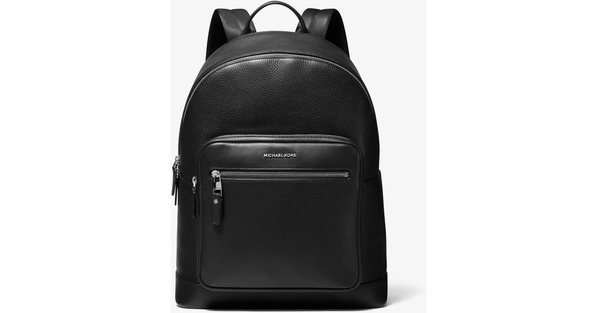 bryant retro stripe leather backpack