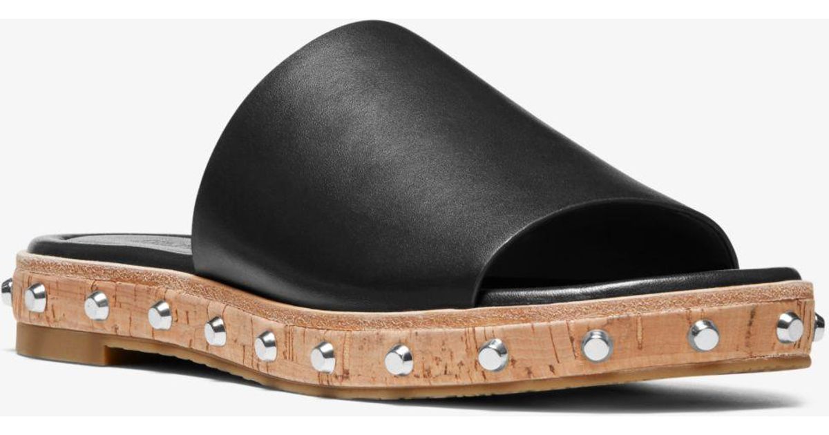 ellen leather slide sandal