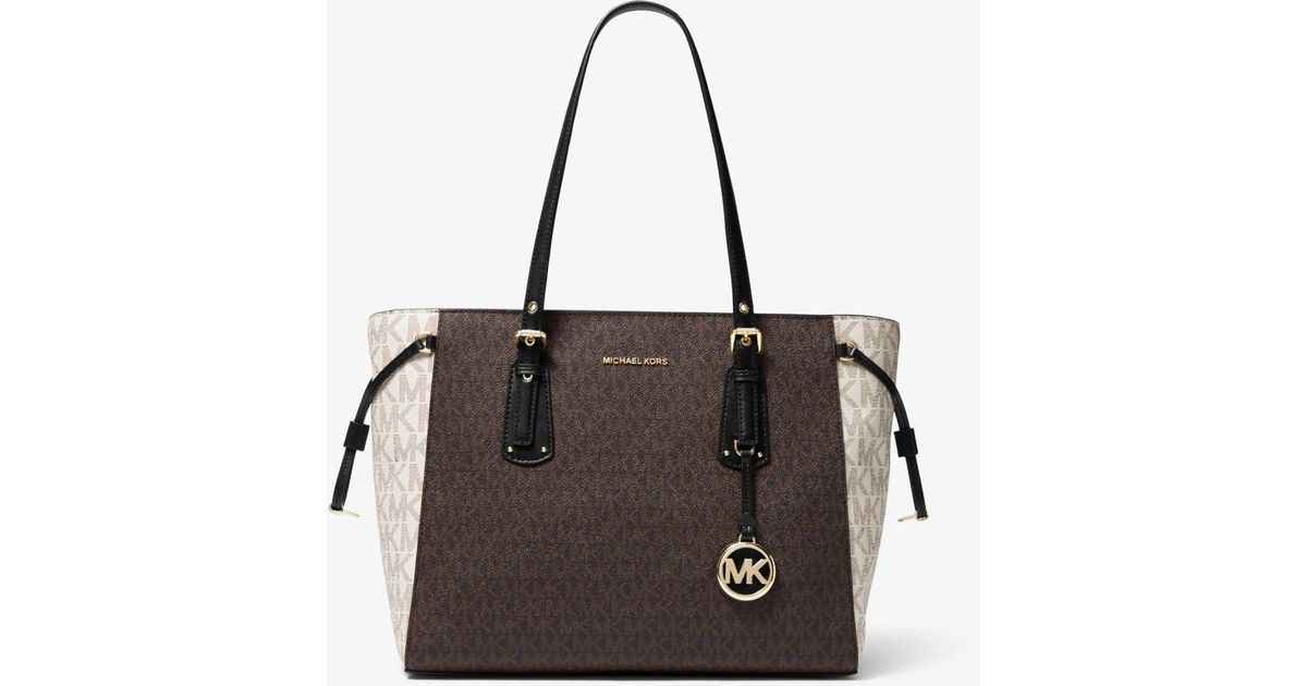 Michael Kors Voyager Medium Color Block Logo Tote Bag