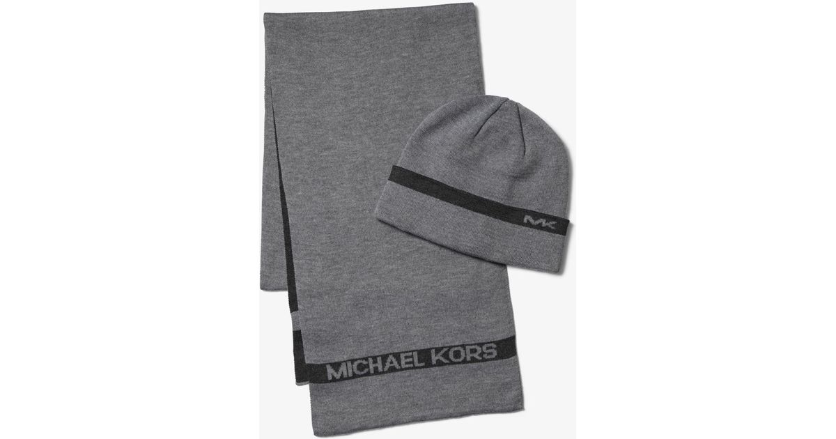 michael kors beanie and scarf set