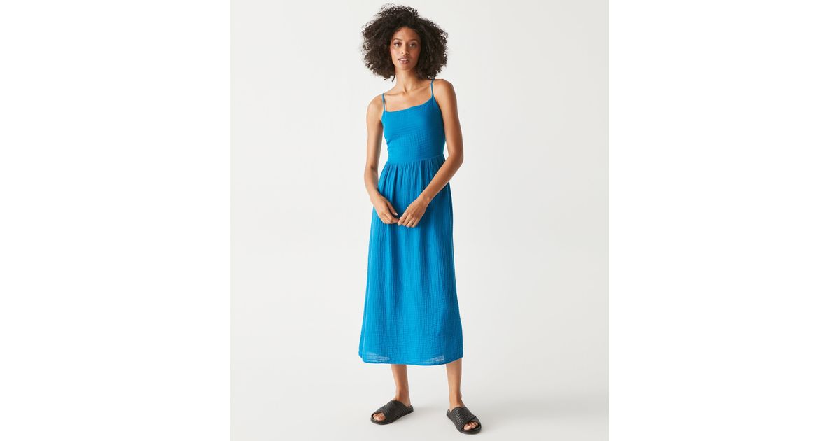 Michael Stars Allora Gauze Dress in Blue Lyst