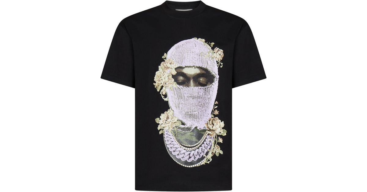 ih nom uh nit Mask Roses & Logo T-shirt in Black for Men | Lyst